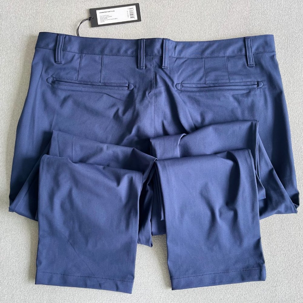 BRAND NEW WITH TAGS /NWT Rhone Commuter chino men slim fit navy blue dress pant - Picture 3 of 9
